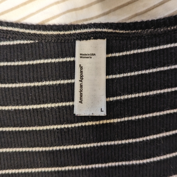 Striped button-front cotton t-shirt dress - Picture 3 of 8